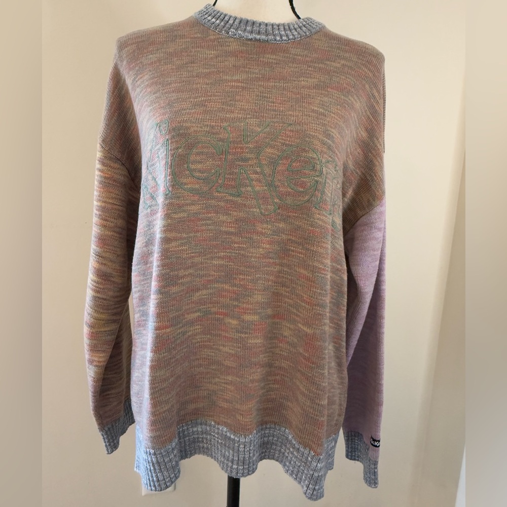 Kickers wool blend multicolored embroidered Lagenlook sweater SZ XS